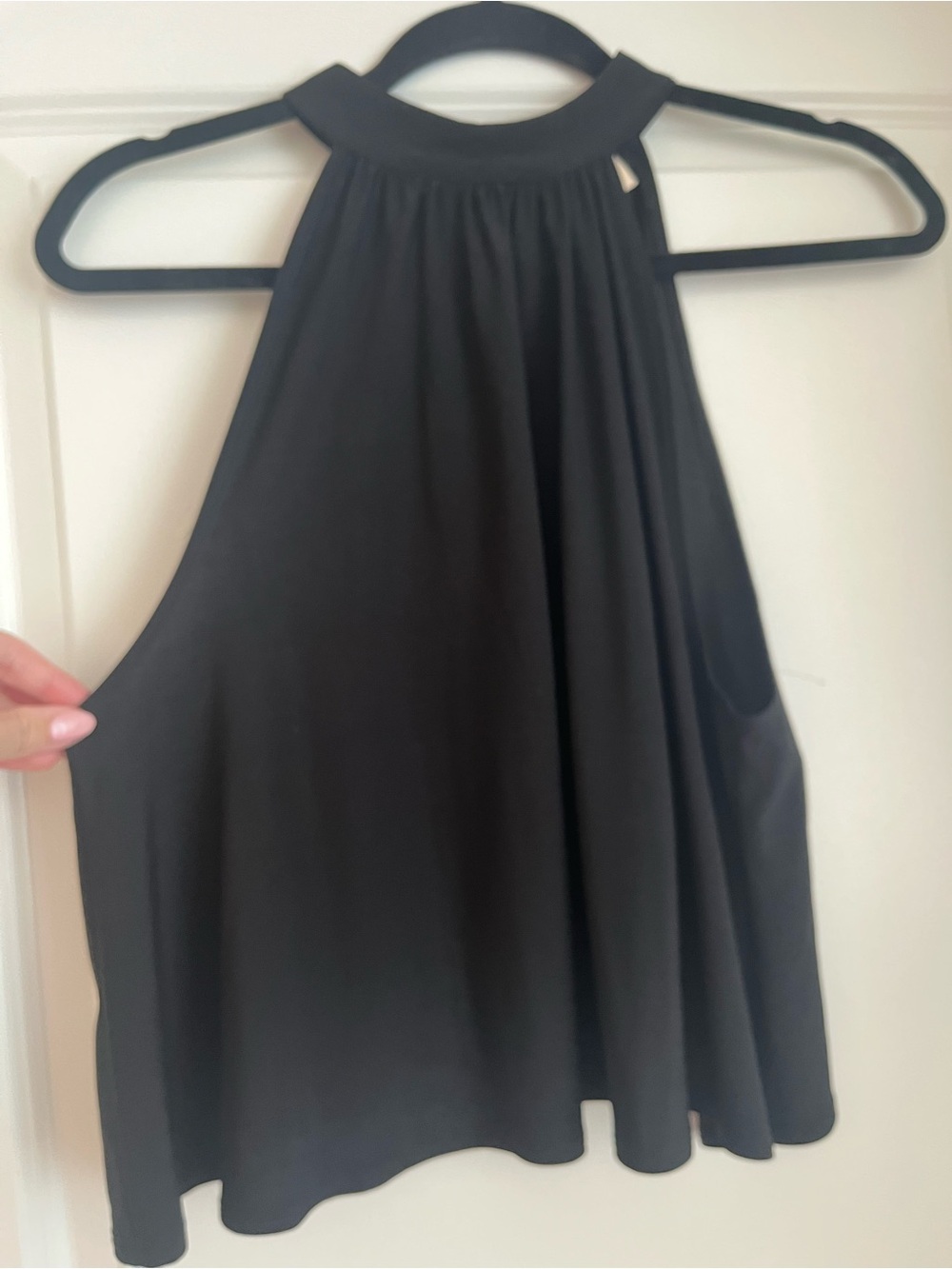Pins & Needles Black Halter Neck Circle Skater Top